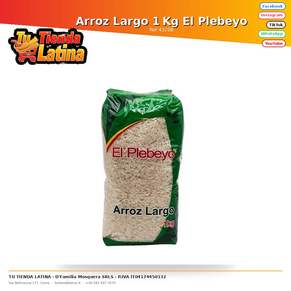 Riso Lungo 1Kg El Plebeyo