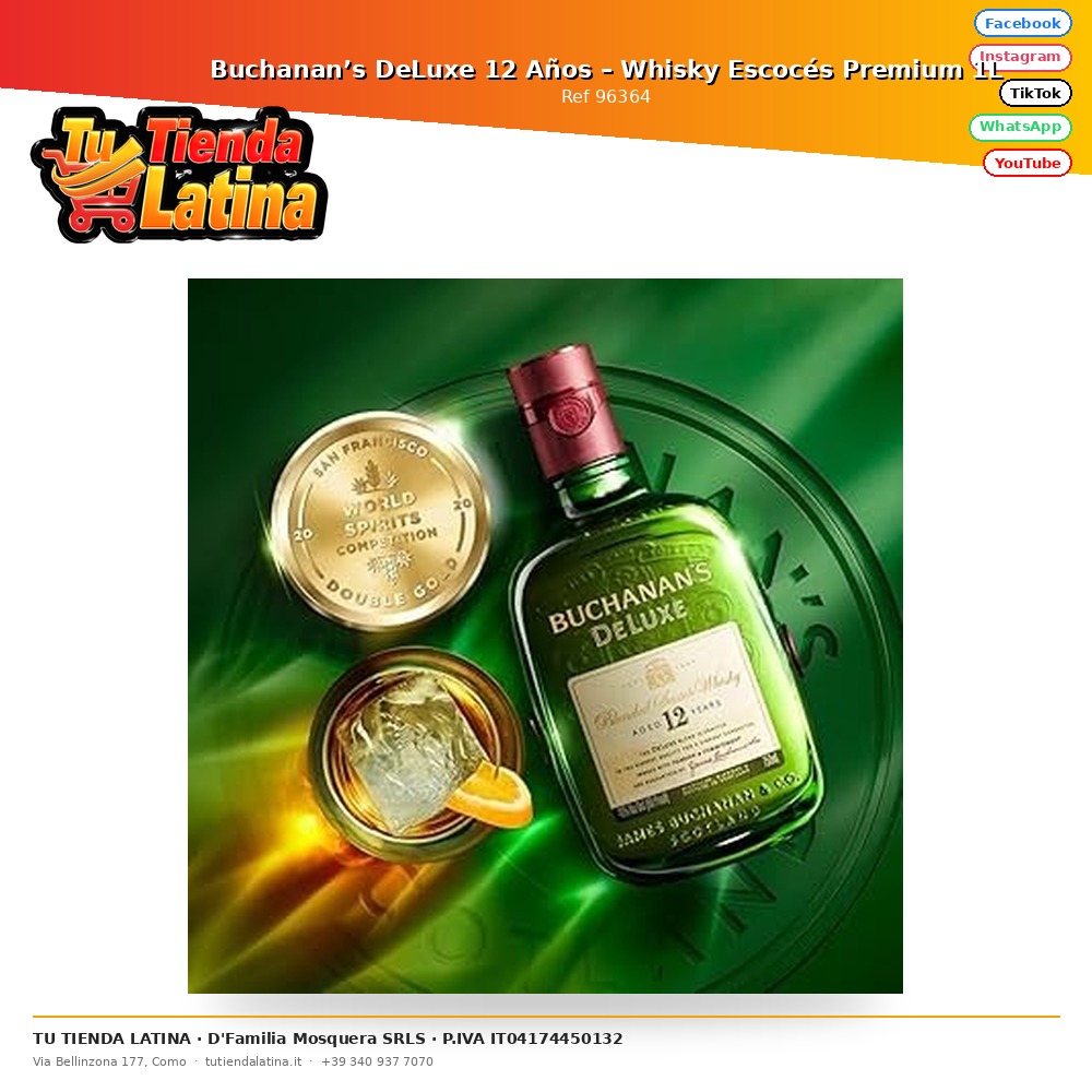 Buchanan’s DeLuxe 12 Years – Premium Scotch Whiskey 1L