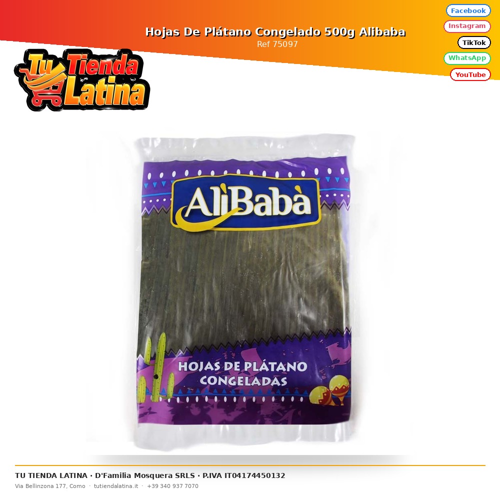 Foglie di banano congelate 500g Alibaba