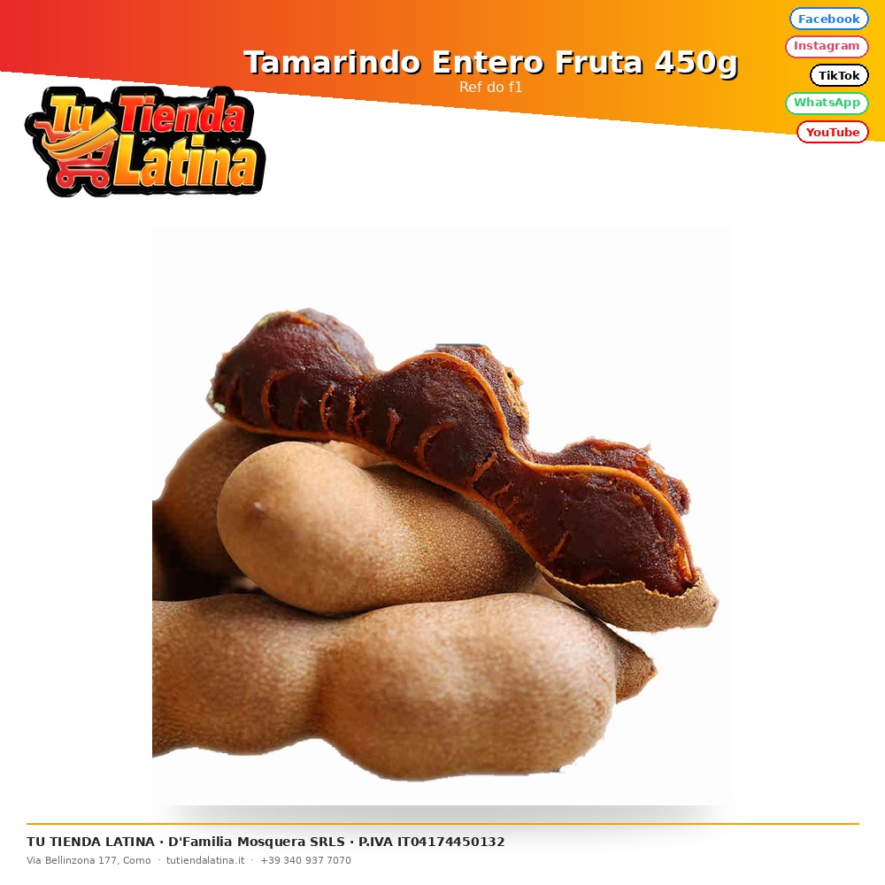 Tamarindo Entero Fruta 450g