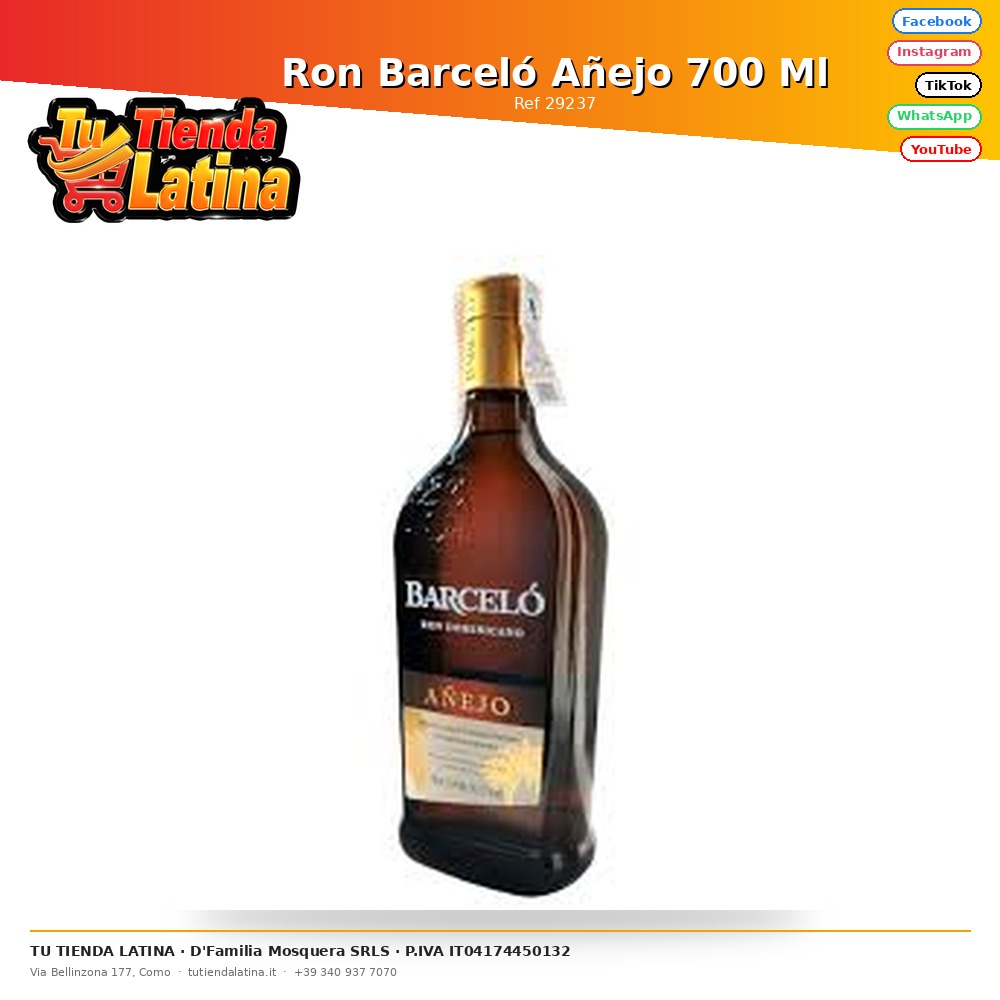 Ron Barceló Añejo 700 Ml