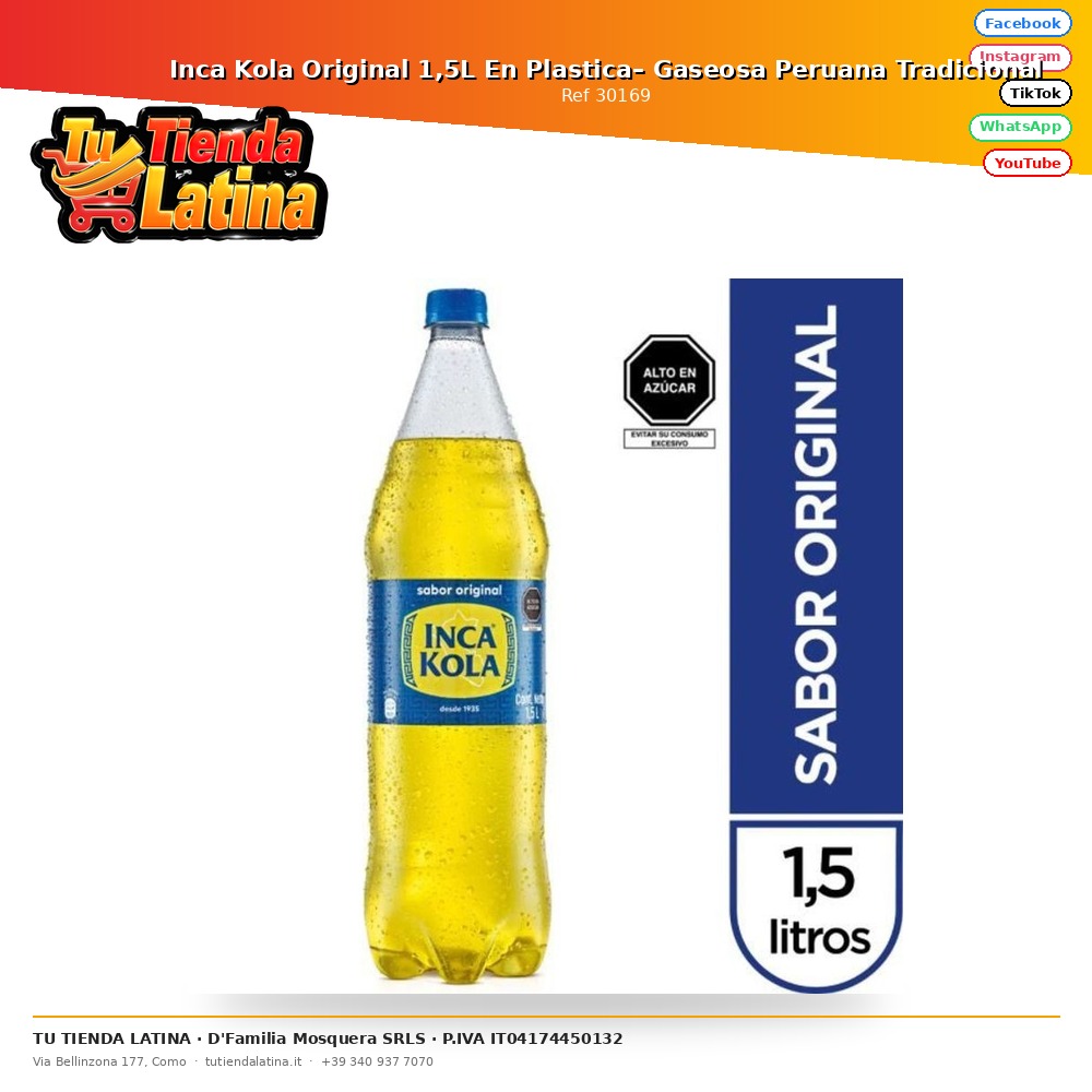 ​Inca Kola Original 1.5L In Plastic – Traditional Peruvian Soda