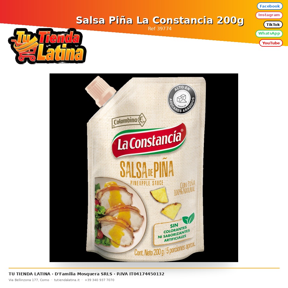Salsa Piña La Constancia 200g