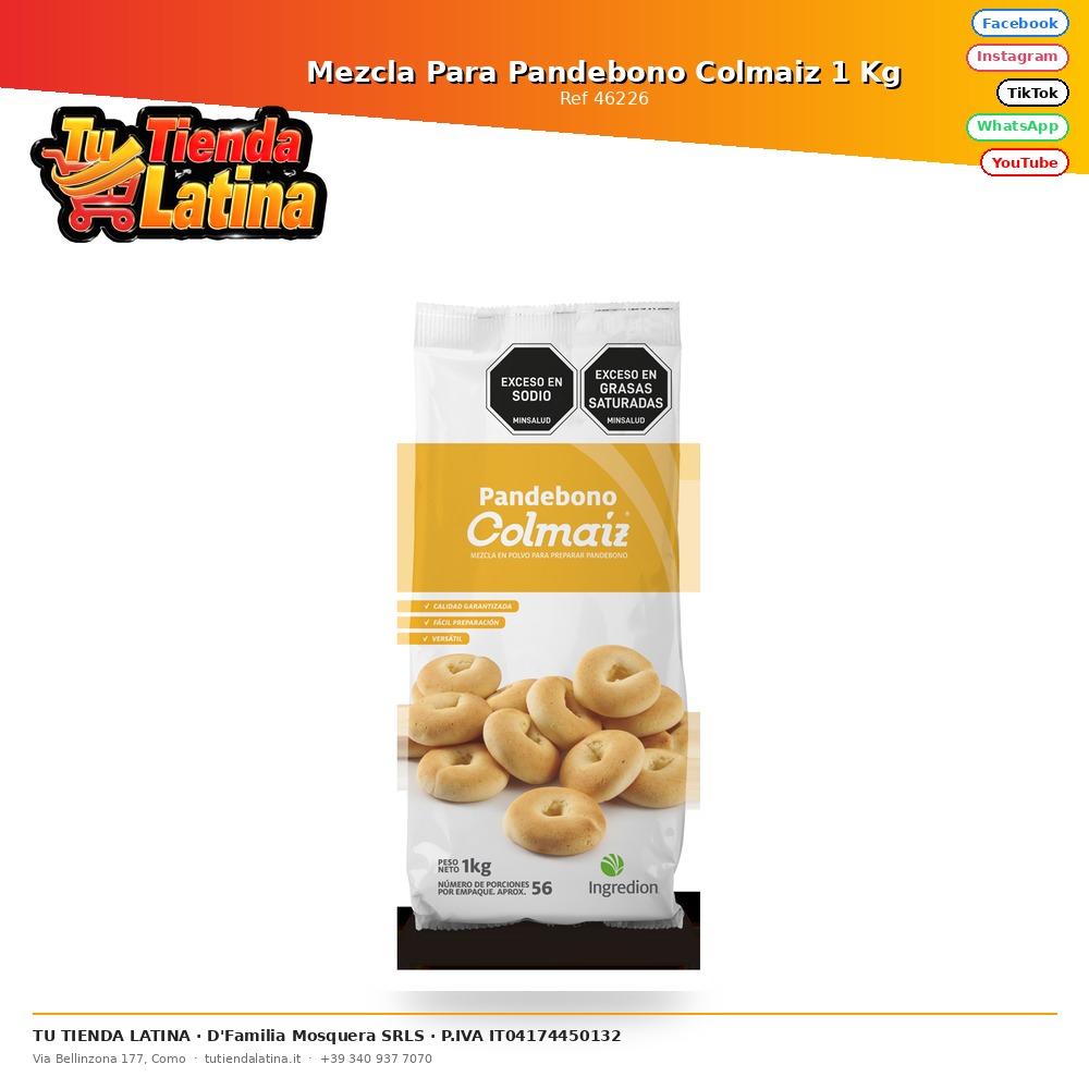 Preparato Per Pandebono Colmaiz 1 Kg