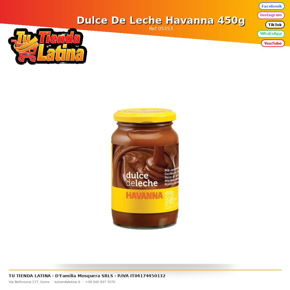 Dulce De Leche Avana 450g
