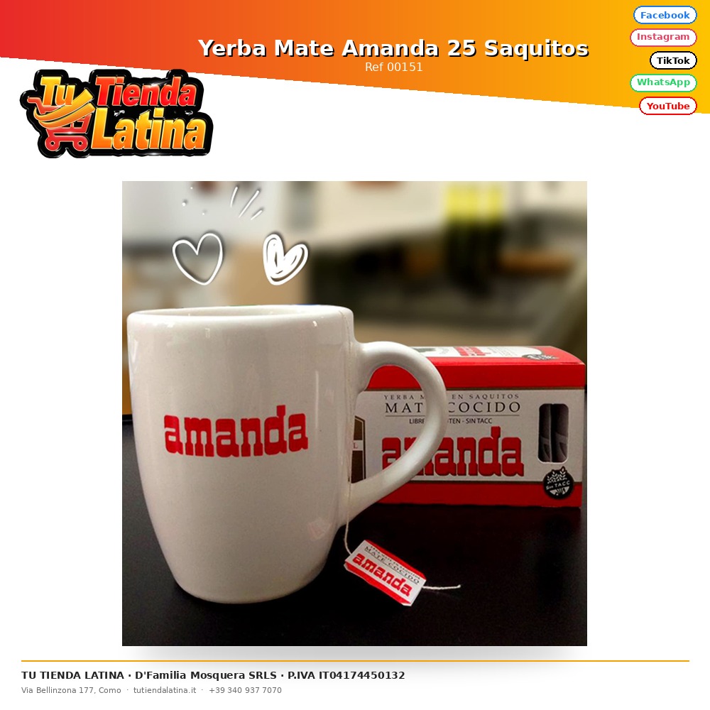 Yerba Mate Amanda 25 Sachets