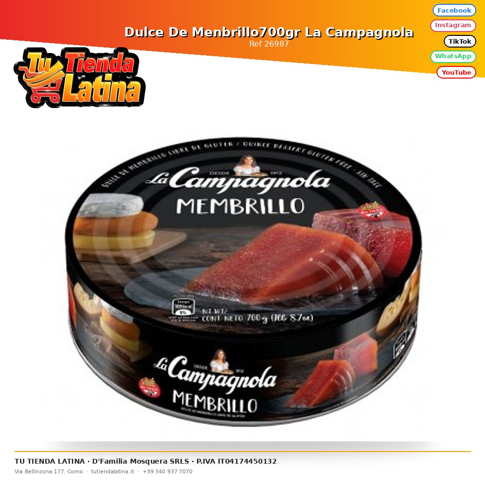 Menbrillo Dolce700gr La Campagnola