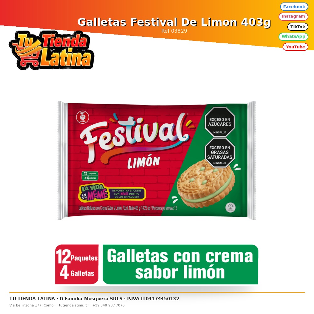 Galletas Festival De Limon 403g