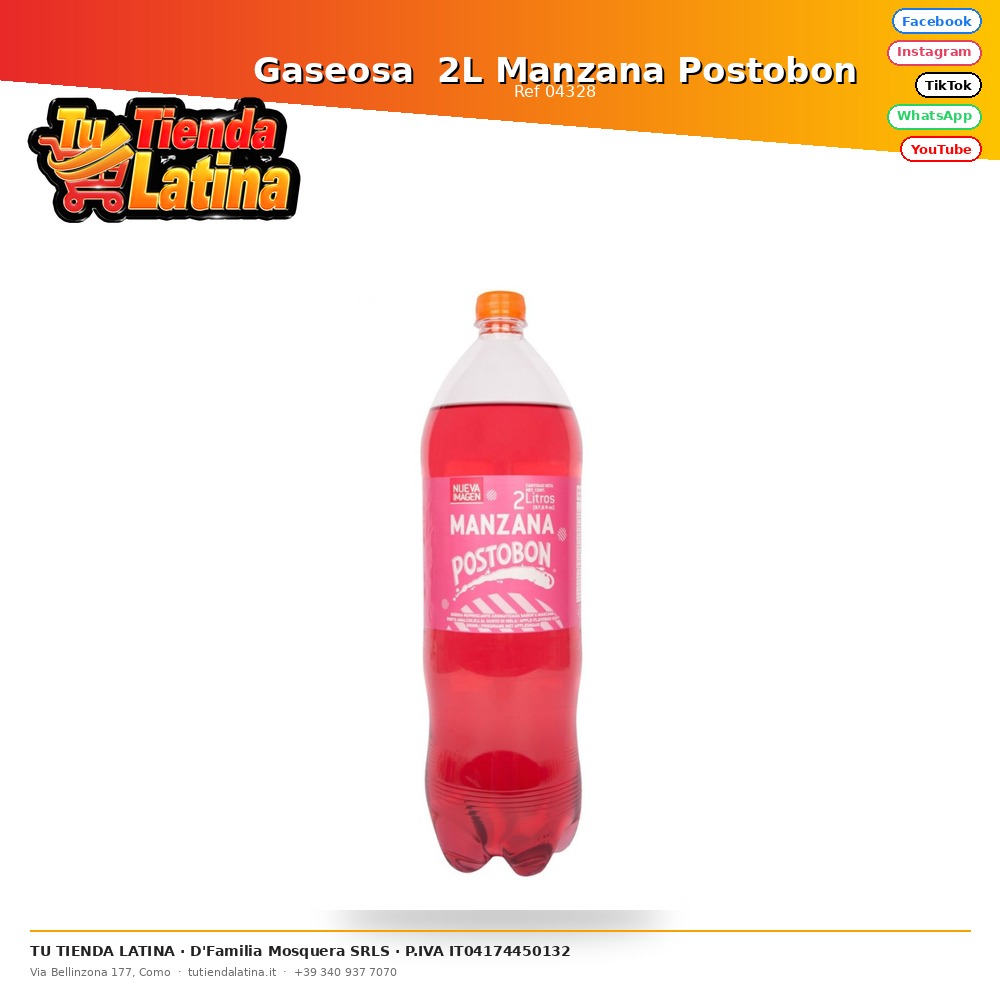 Postobon Apple Soda 2L