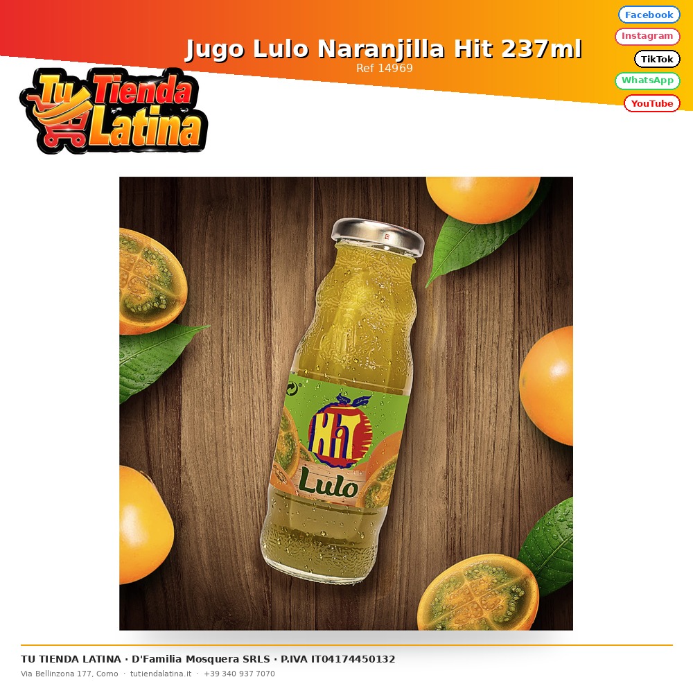 Jugo Lulo Naranjilla Hit 237ml