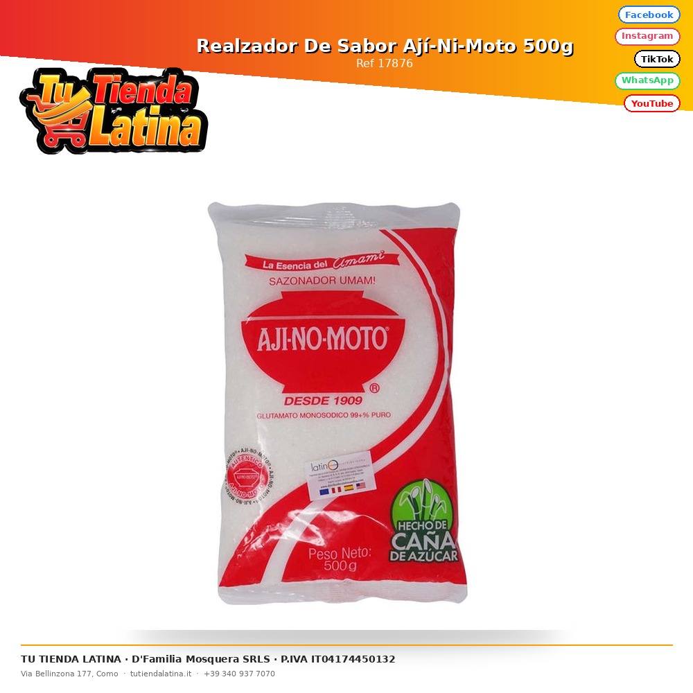 Esaltatore di sapidità Ají-Ni-Moto 500g