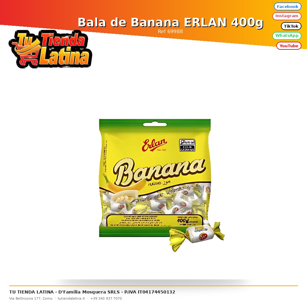 ERLAN Banana Bullet 400g