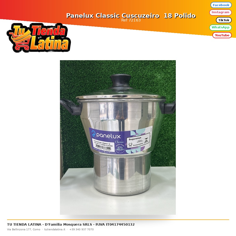 Panelux Classic Cuscuzeiro 18 Polido