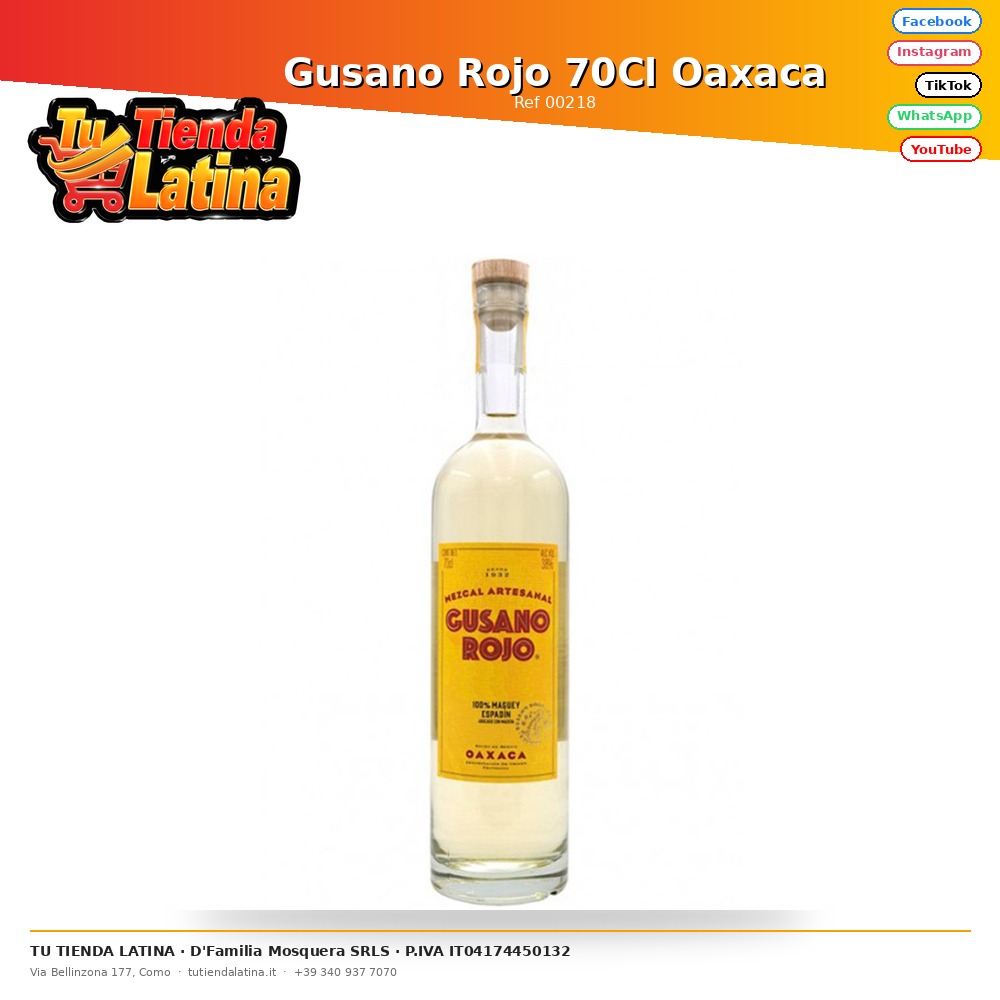 Verme Rosso 70Cl Oaxaca
