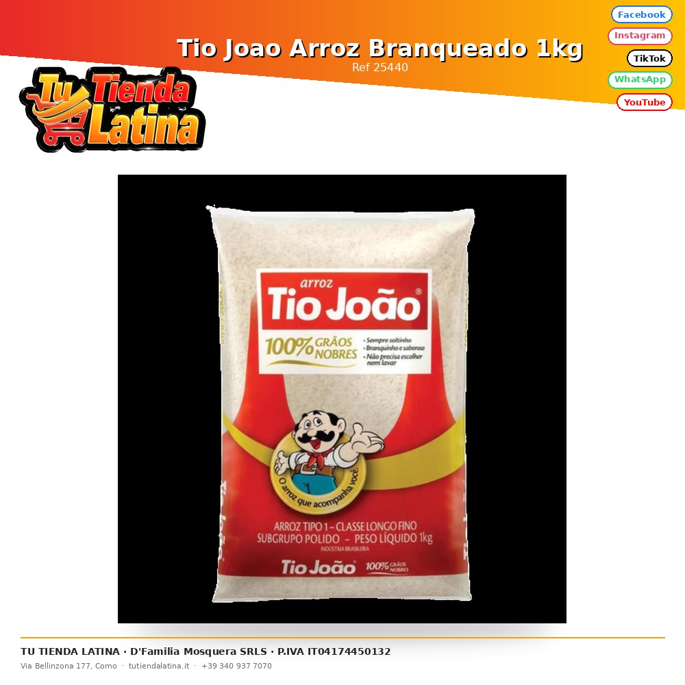 Riso Crusca Tio Joao 1kg
