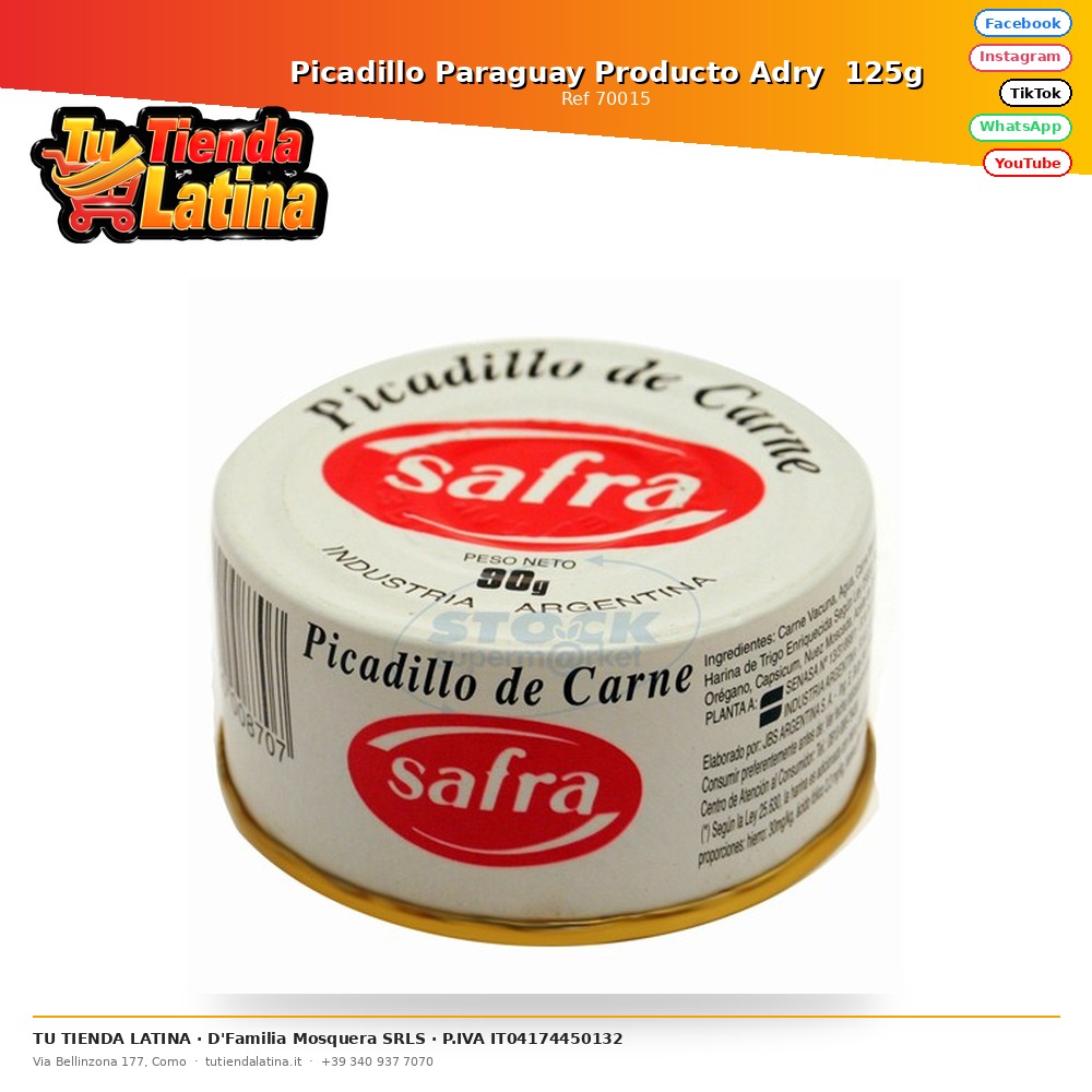 Picadillo Paraguay Prodotto Adry 125g