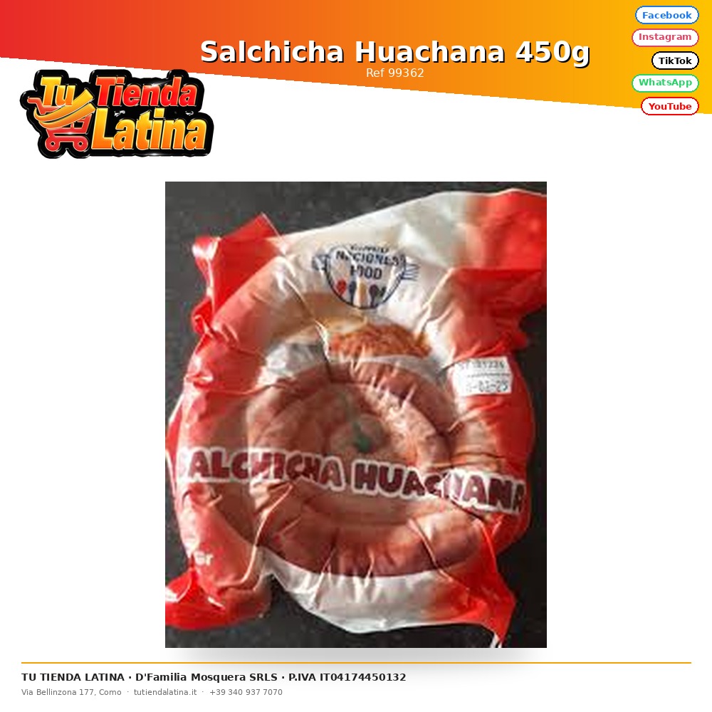 Salsiccia Huachana 450g