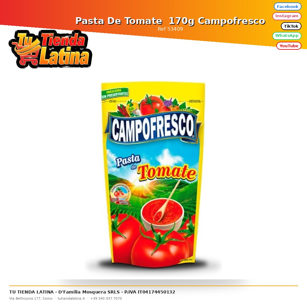 Pasta De Tomate  170g Campo fresco