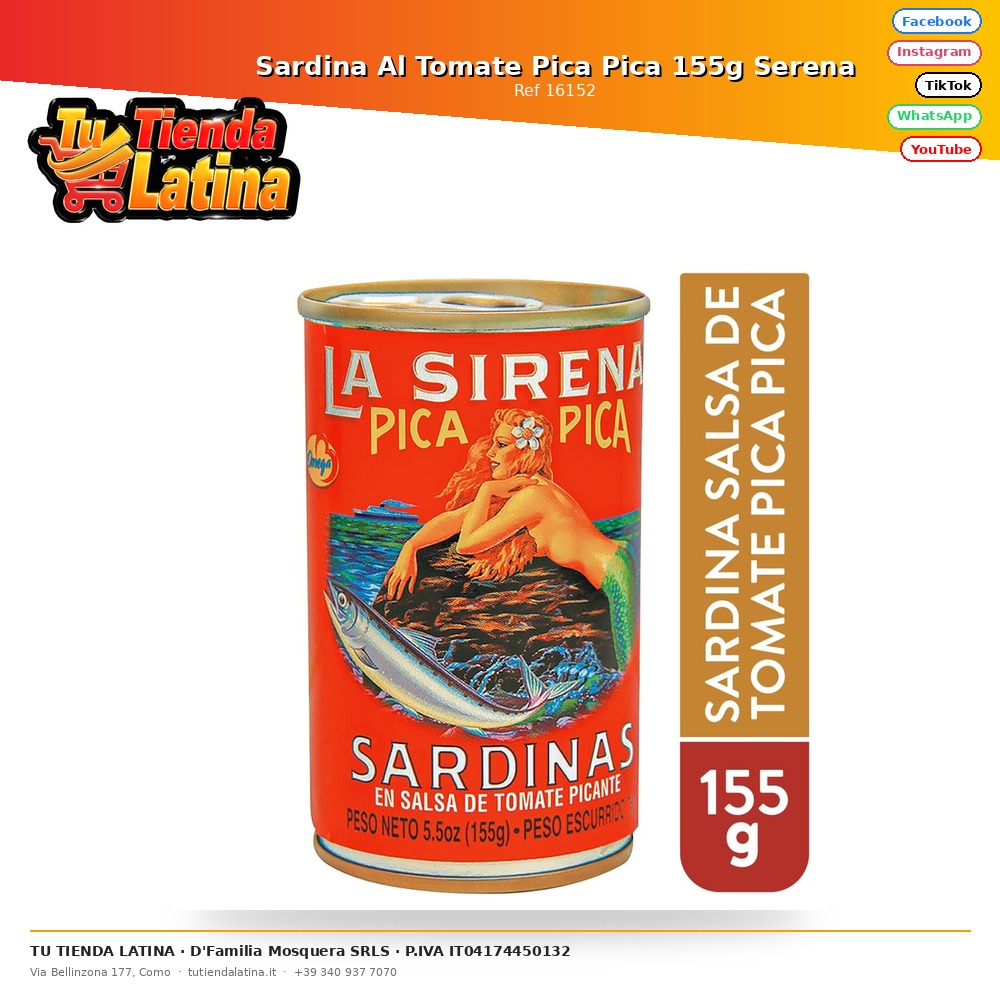 Sardina Al Tomate Pica Pica 155g Serena