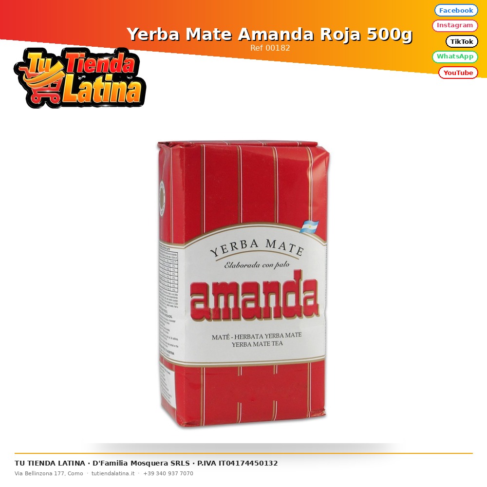 Yerba Mate Amanda Roja 500g