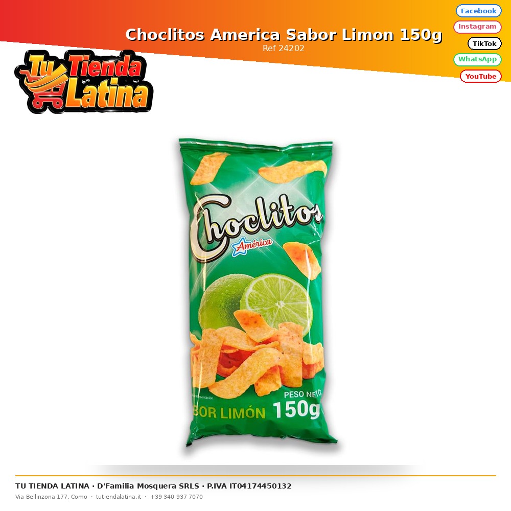 Choclitos America Gusto Limone 150g