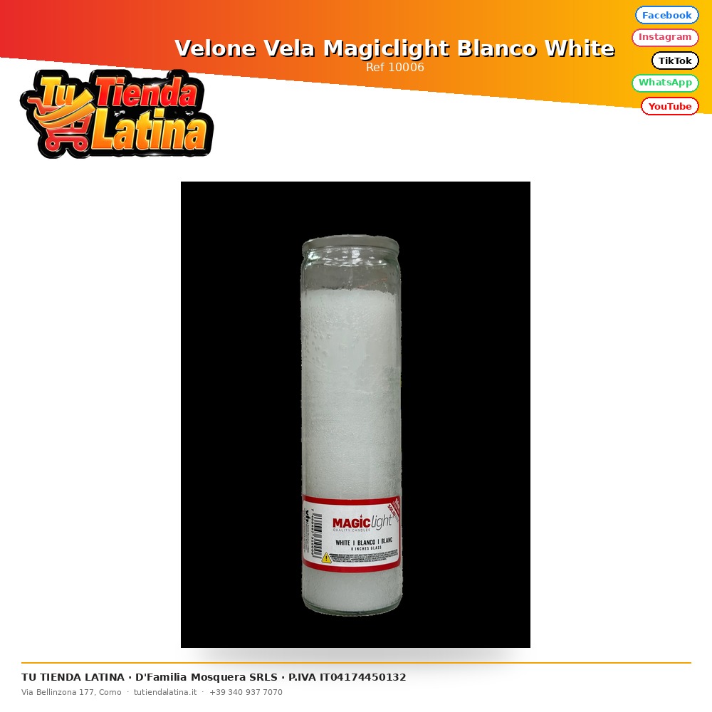 Candela Velone Magiclight Bianca