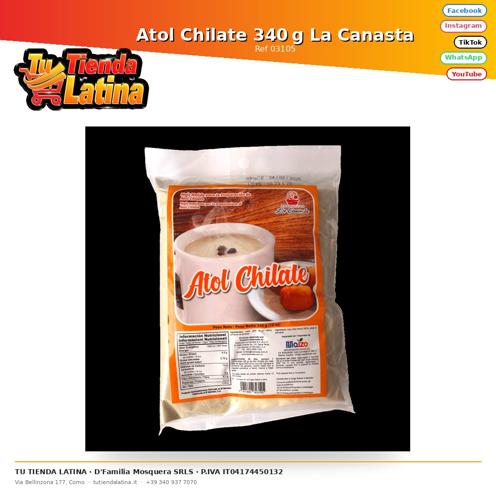 Atol Chilate 340 g La Canasta