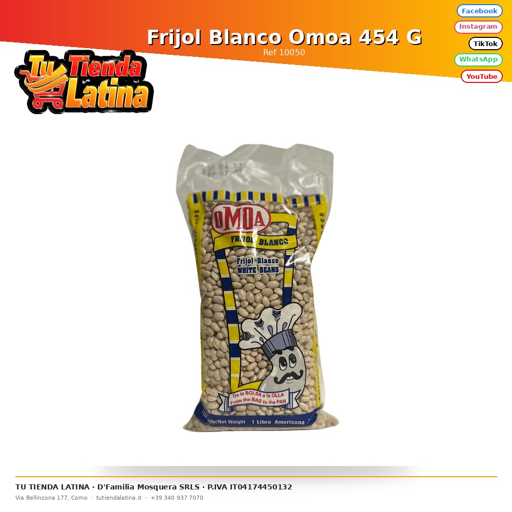 Omoa White Bean 454 G