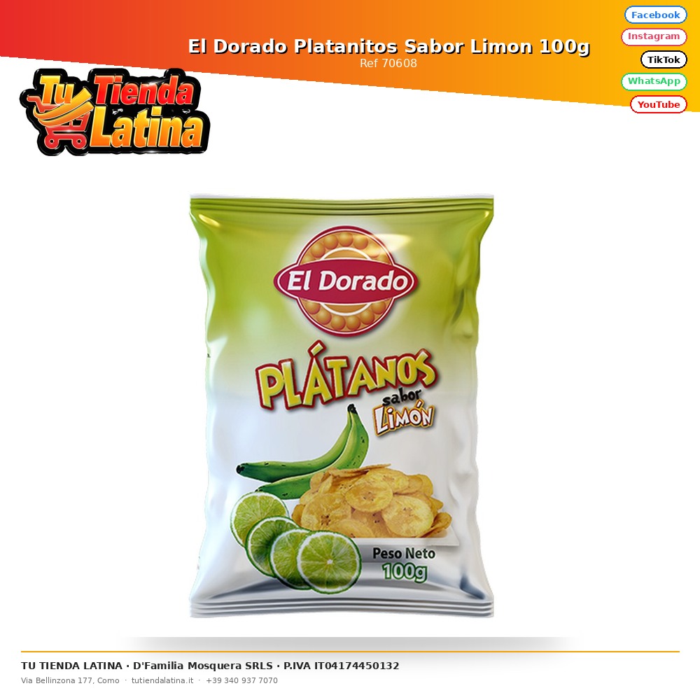 El Dorado Platanitos Lemon Flavor 100g