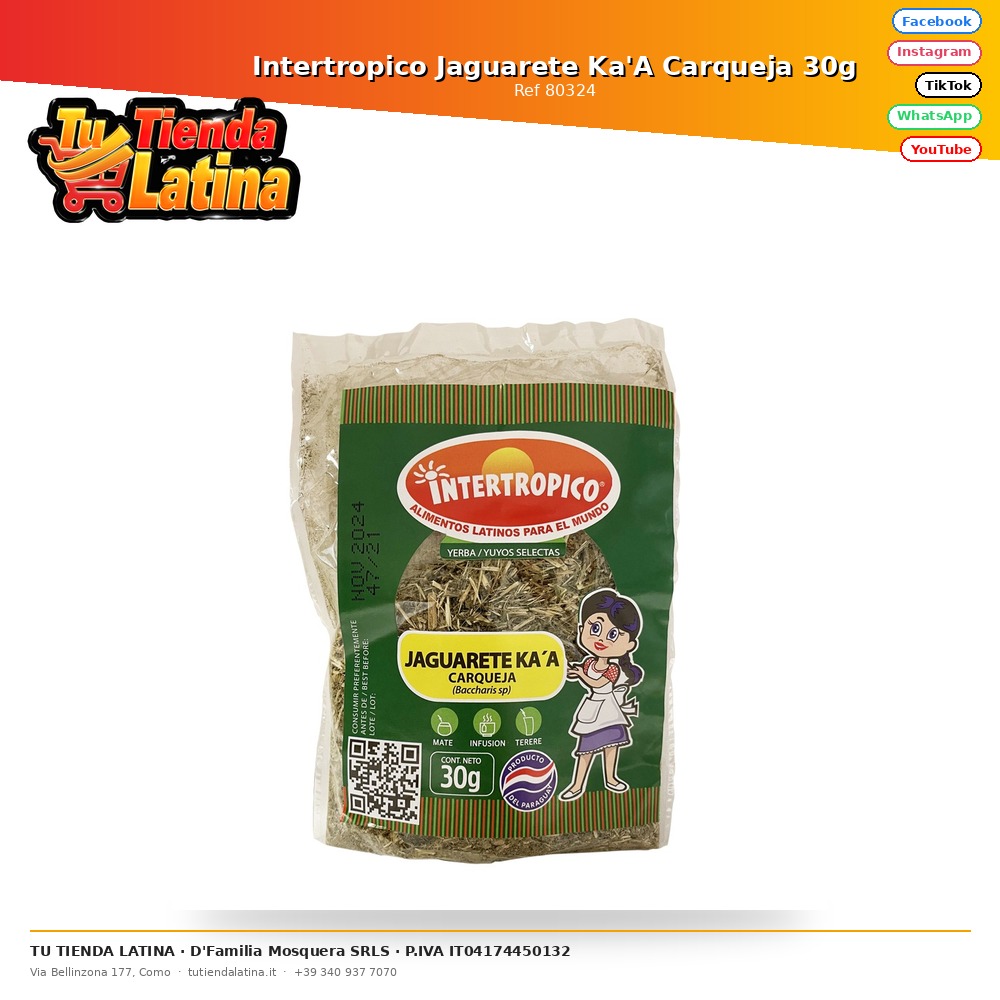 Jaguarete intertropicale Ka'A Carqueja 30g
