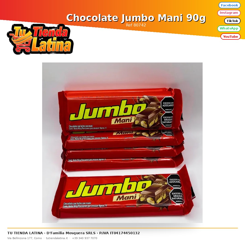 Jumbo Mani Chocolate 90g