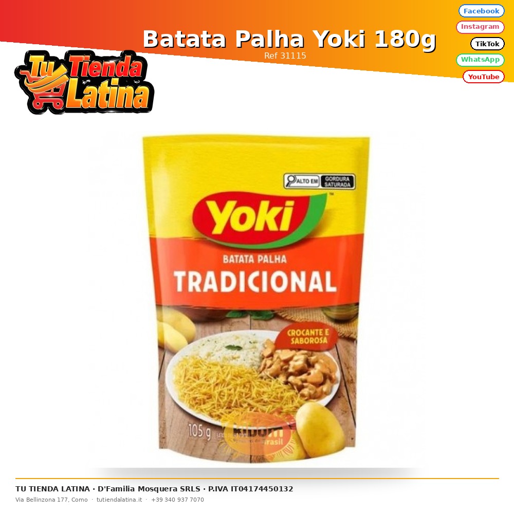 Palha Yoki Sweet Potato 180g