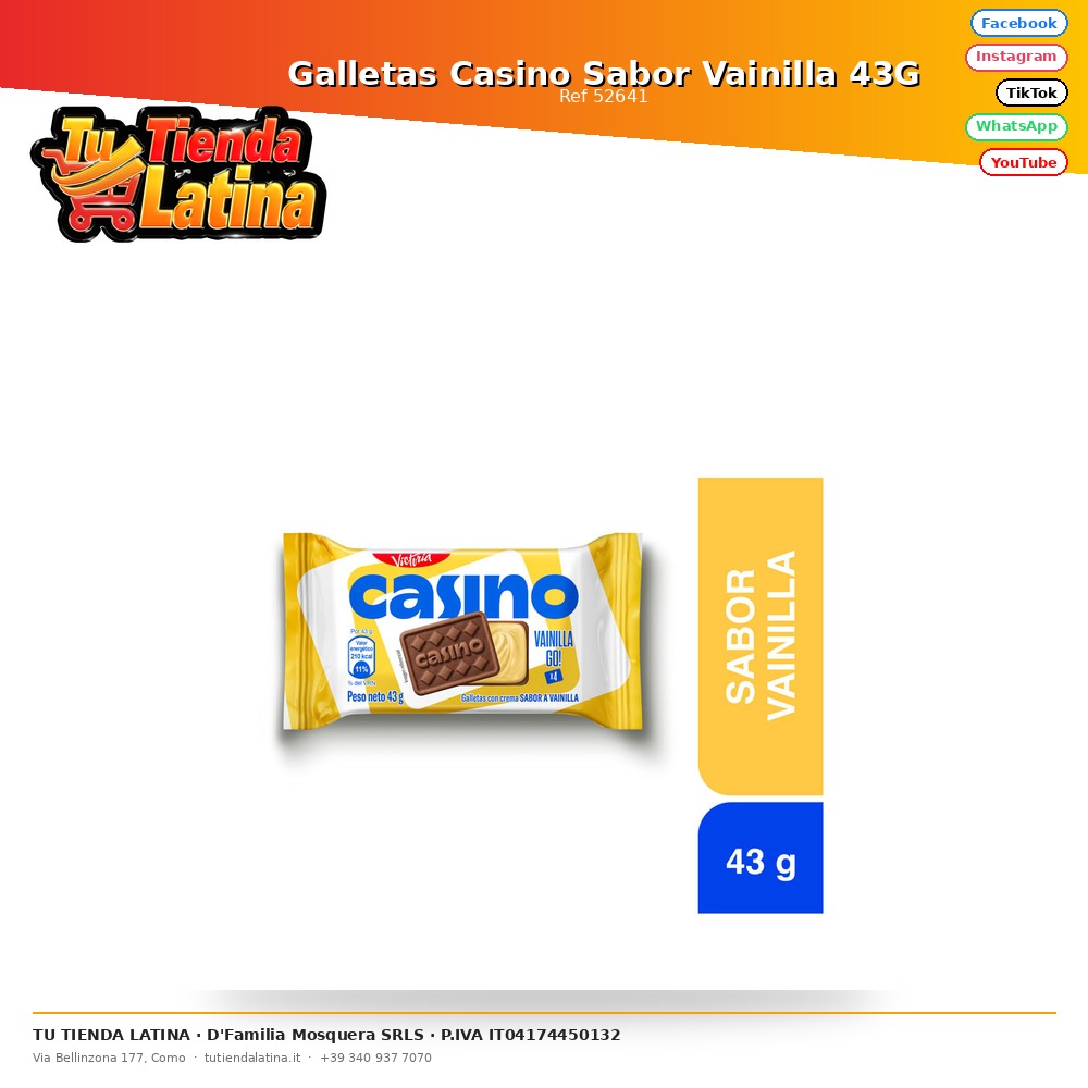 Galletas Casino Sabor Vainilla 43G