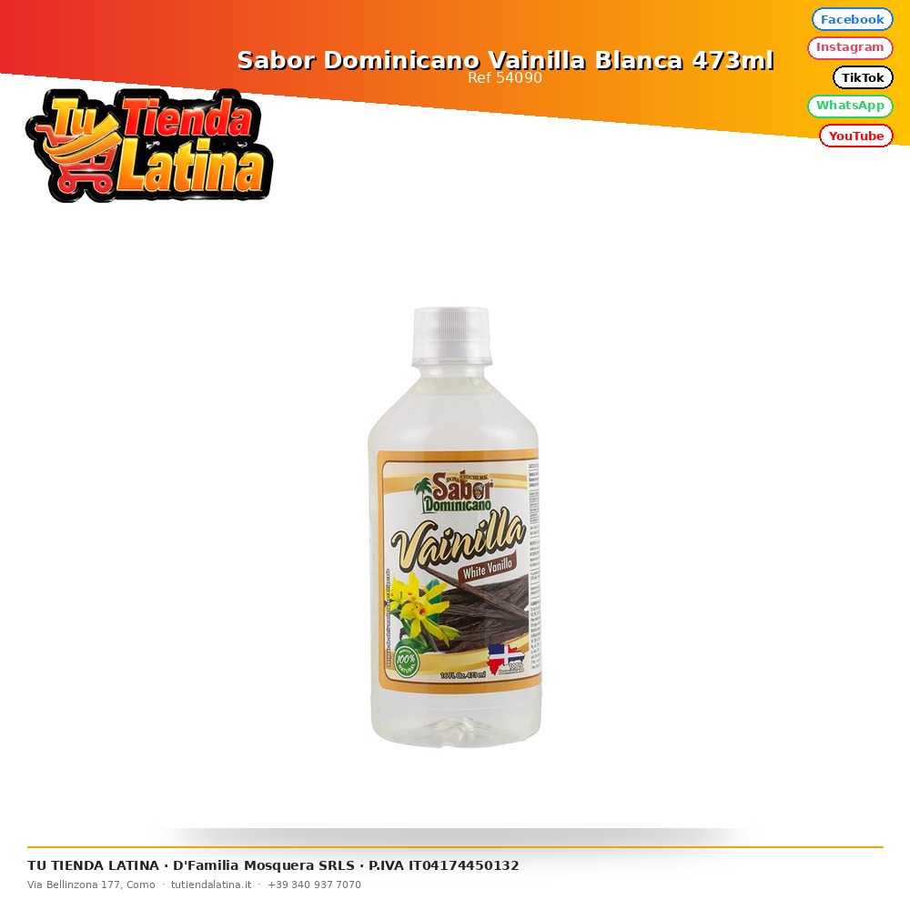 Sabor Dominicano Vainilla Blanca 473ml