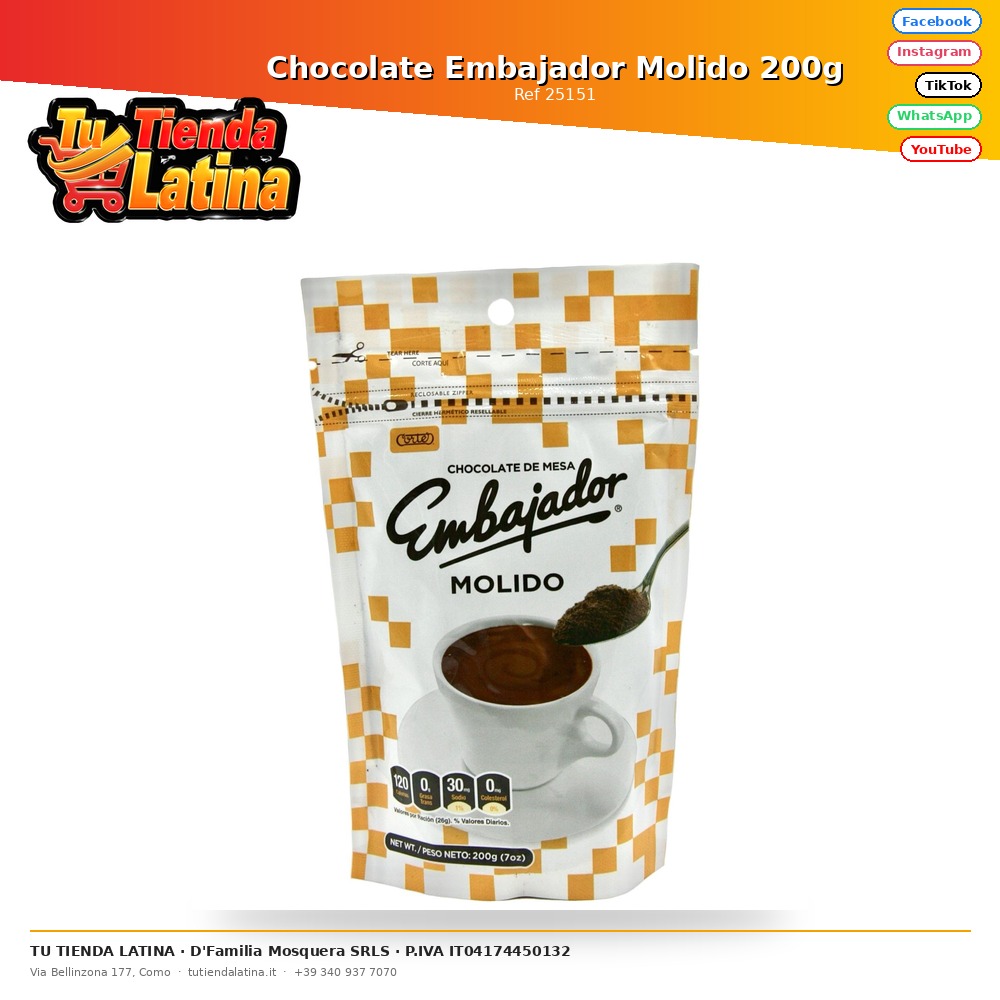 Ground Ambassador Chocolate 200g