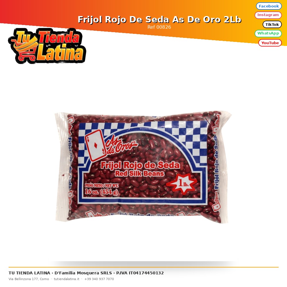 Red Silk Bean Ace De Oro 2Lb