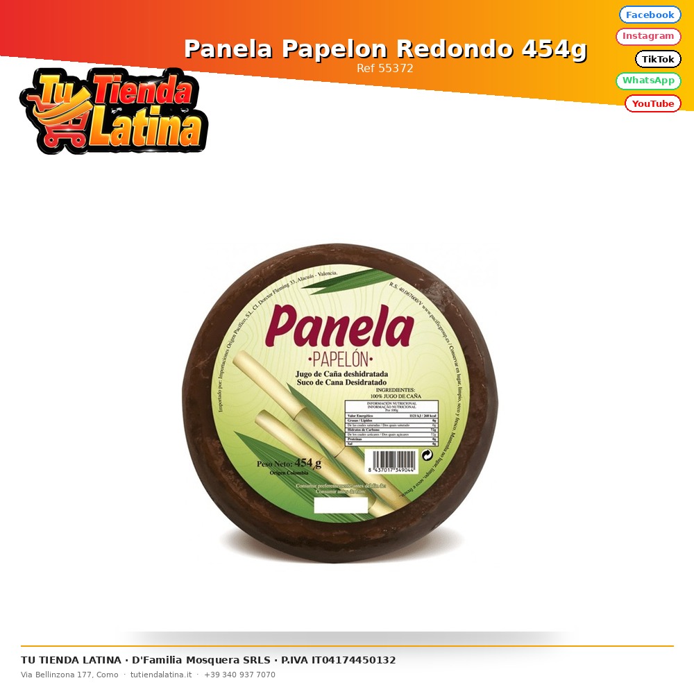 Panela Papelon Round 454g