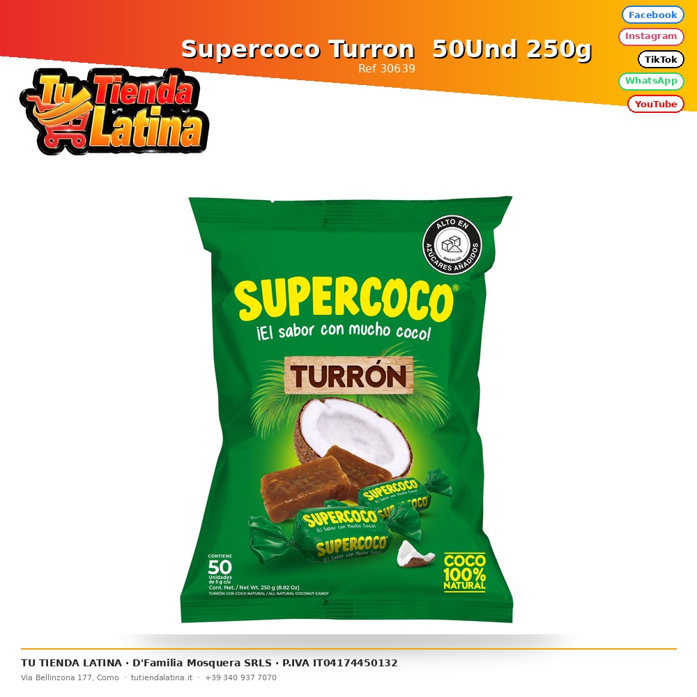 Supercoco Turron  50Und 250g