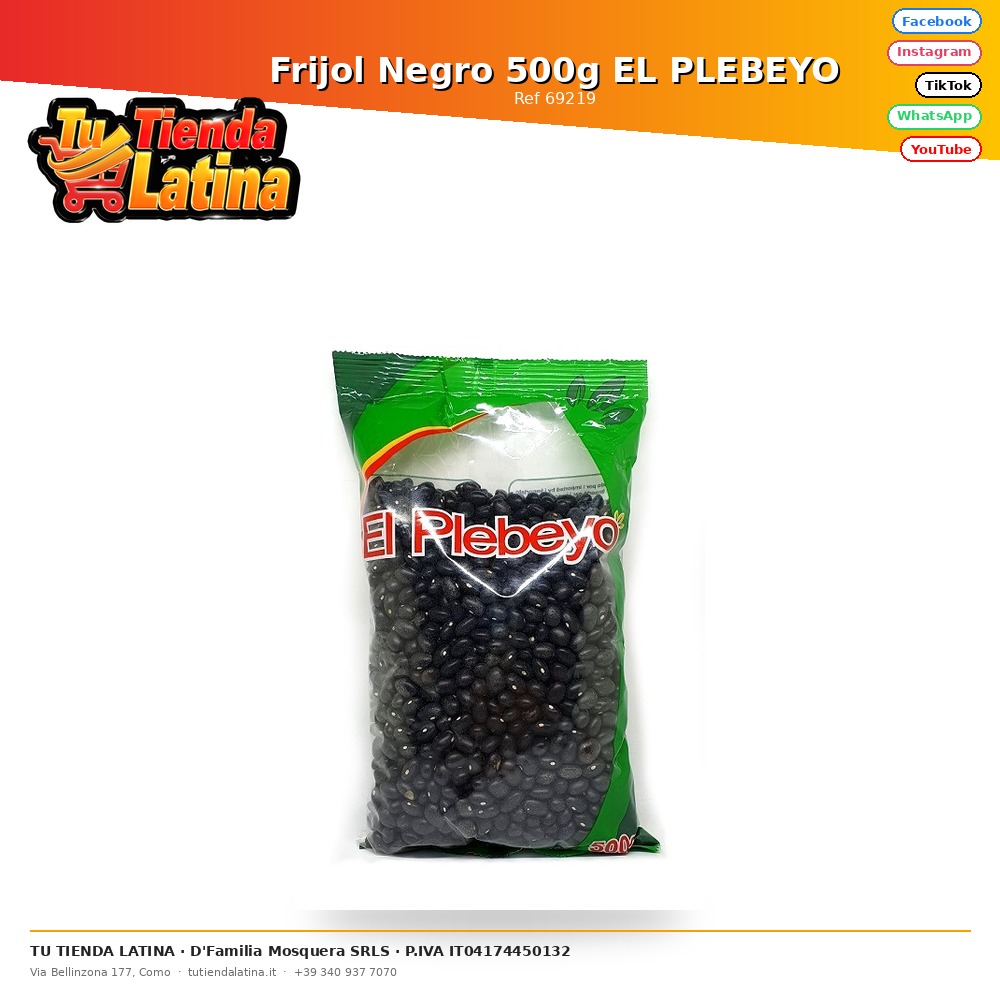 Fagioli Neri 500g EL PLEBEYO