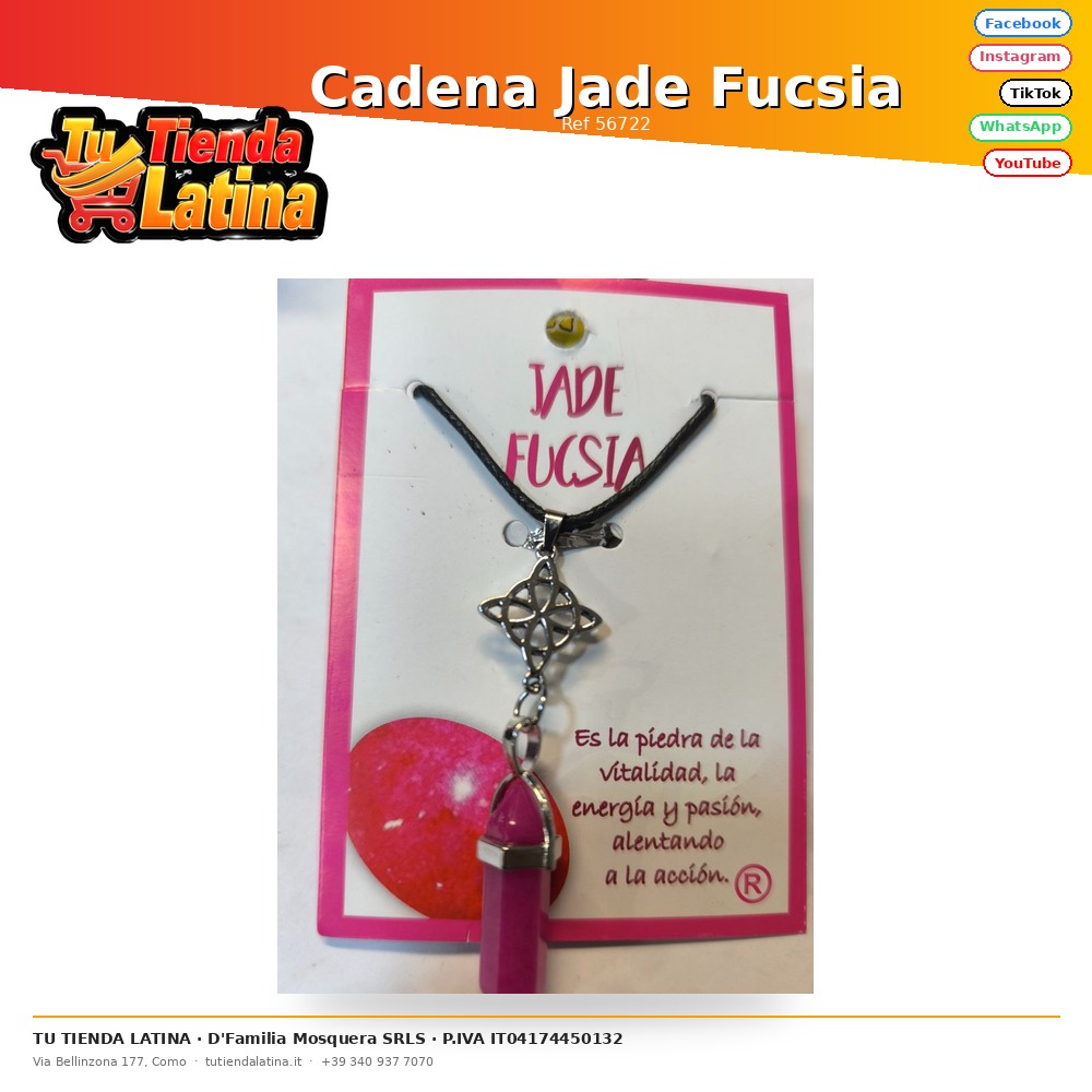 Catena di giada fucsia
