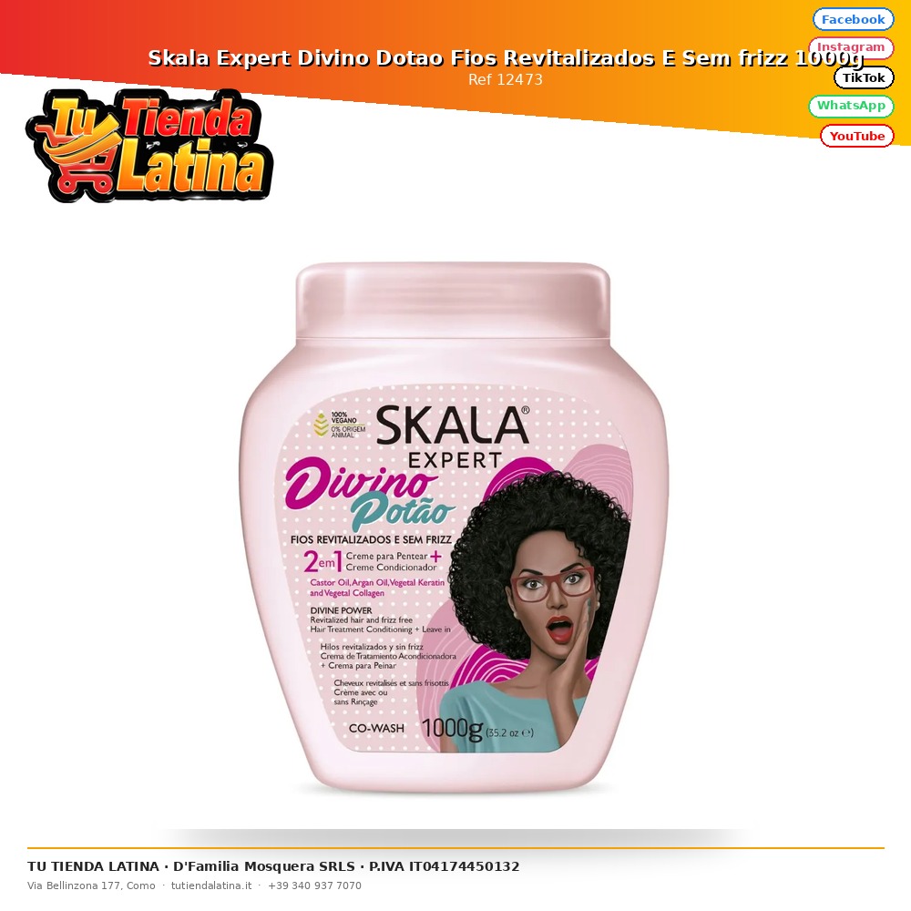 Skala Expert Divino Dotao Fios Rivitalizzati E No Crespo 1000g