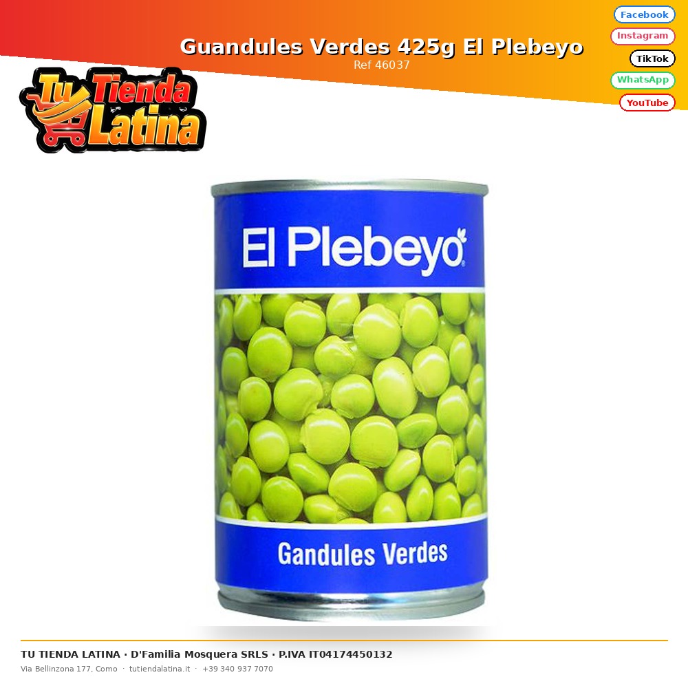 Guanduli Verdi 425g El Plebeyo