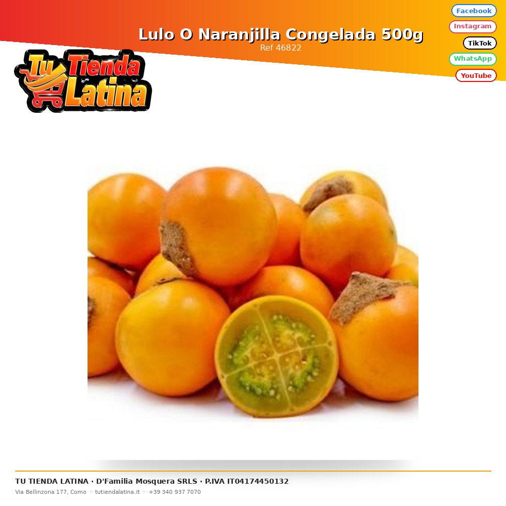Lulo O Naranjilla Congelato 500g