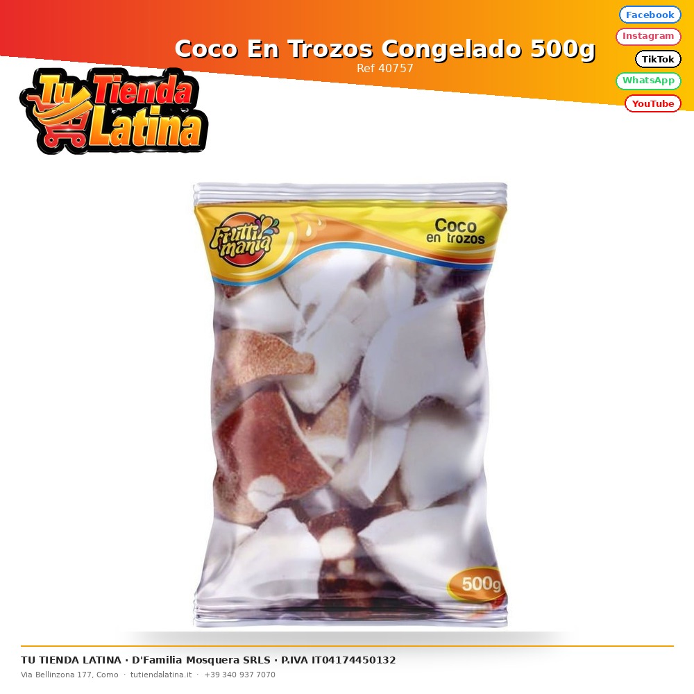 Frozen Coconut Pieces 500g
