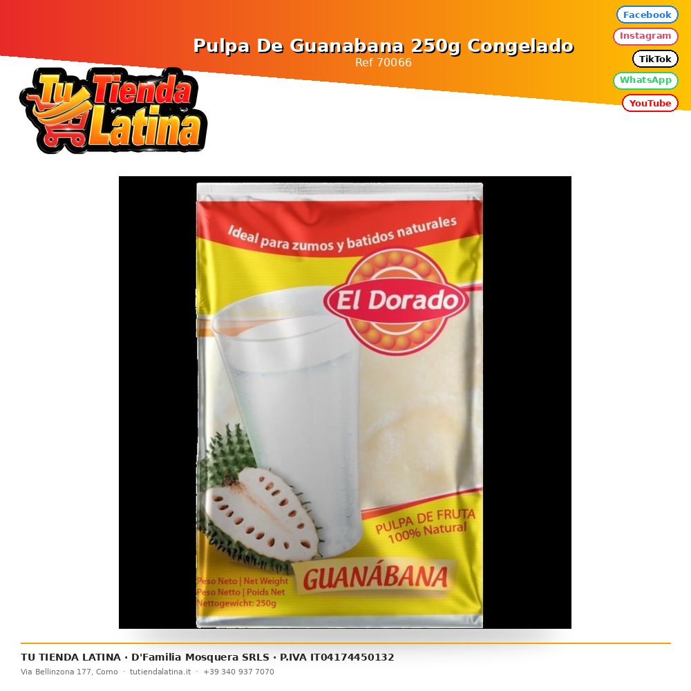 Pulpa De Guanabana 250g Congelado