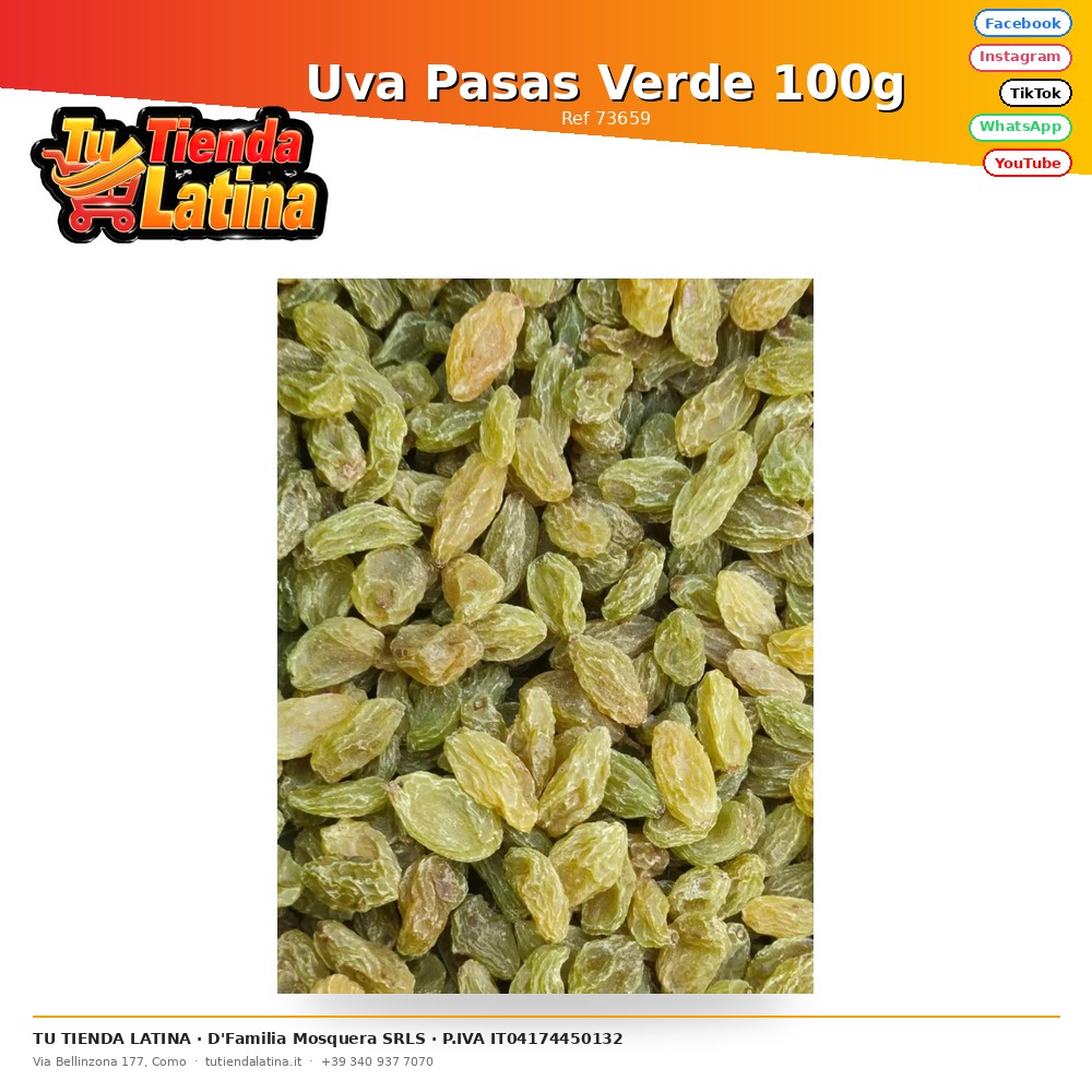 Green Raisin Grapes 100g