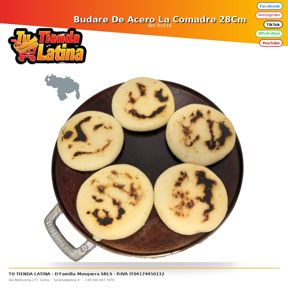 Budare De Acero La Comadre 28Cm