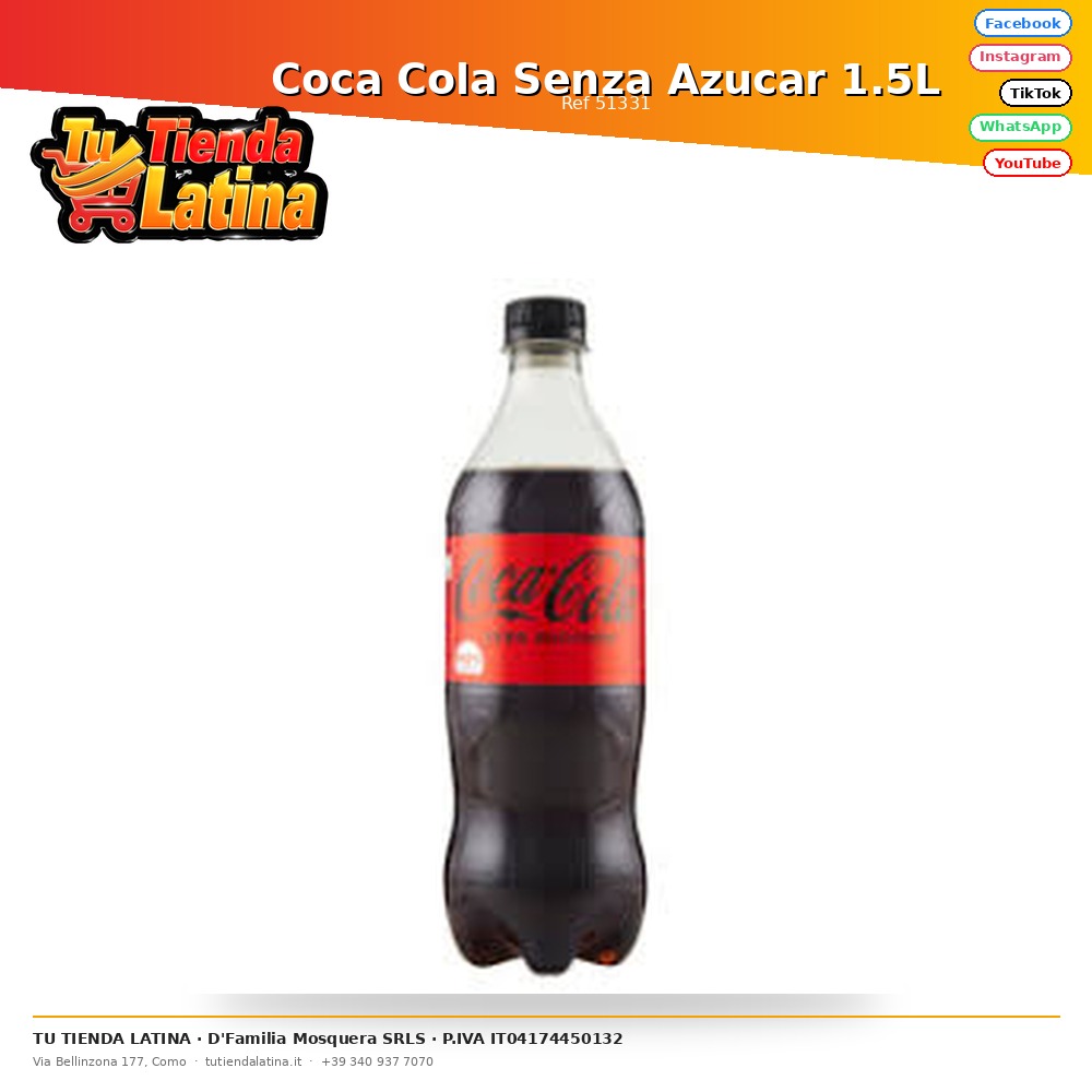 Coca Cola Senza Zucchero 1,5L