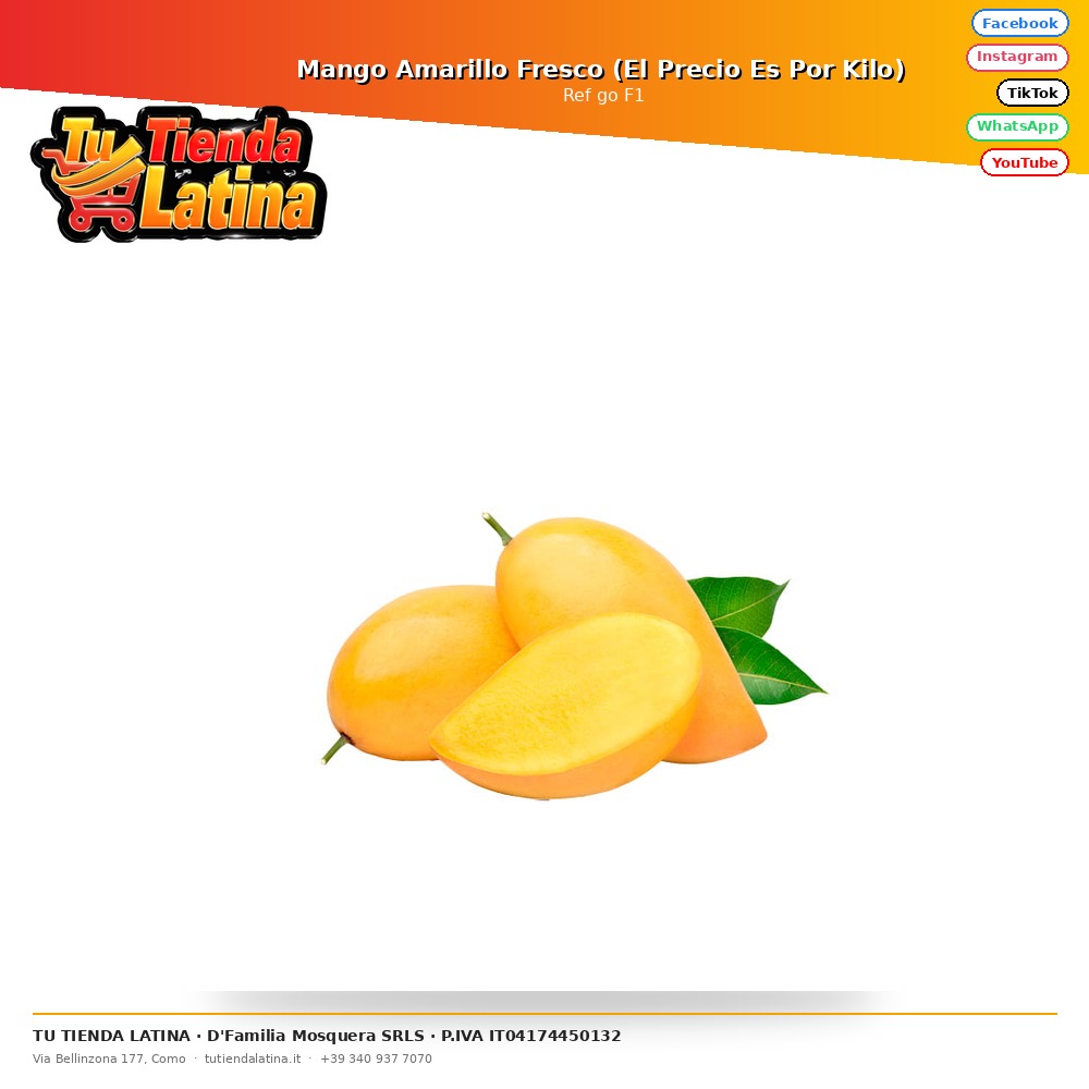 Fresh Yellow Mango (Price is Per Kilo)