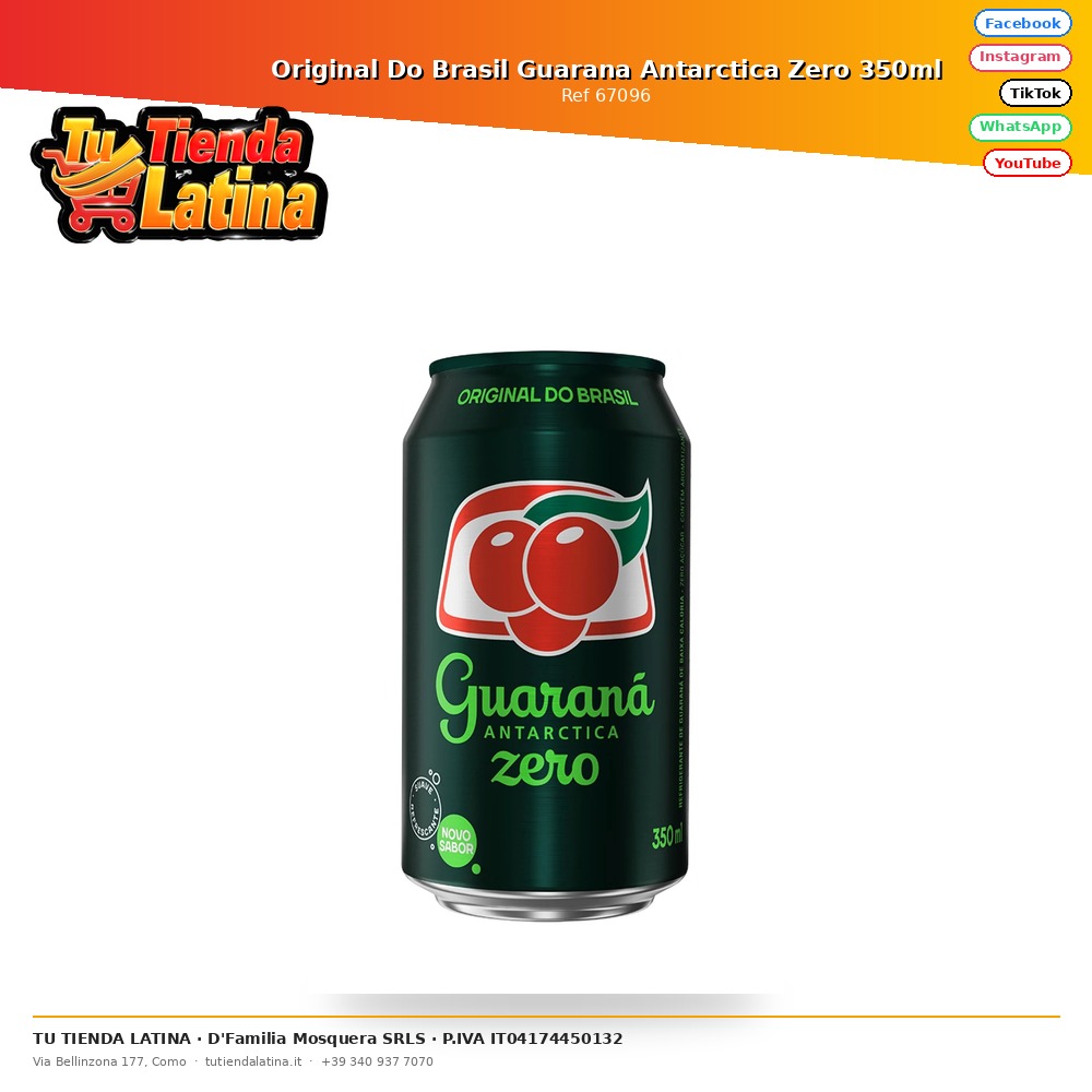 Originale Do Brasil Guaranà Antartide Zero 350ml